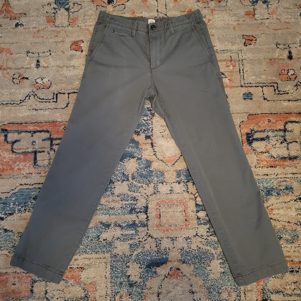 Gap Chino Pants, Gray, 30x30 Straight Fit